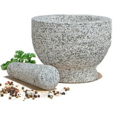 Granitm&ouml;rser Granit-M&ouml;rser mit St&ouml;&szlig;el zum Zerkleinern von Kr&auml;utern & Gew&uuml;rzen