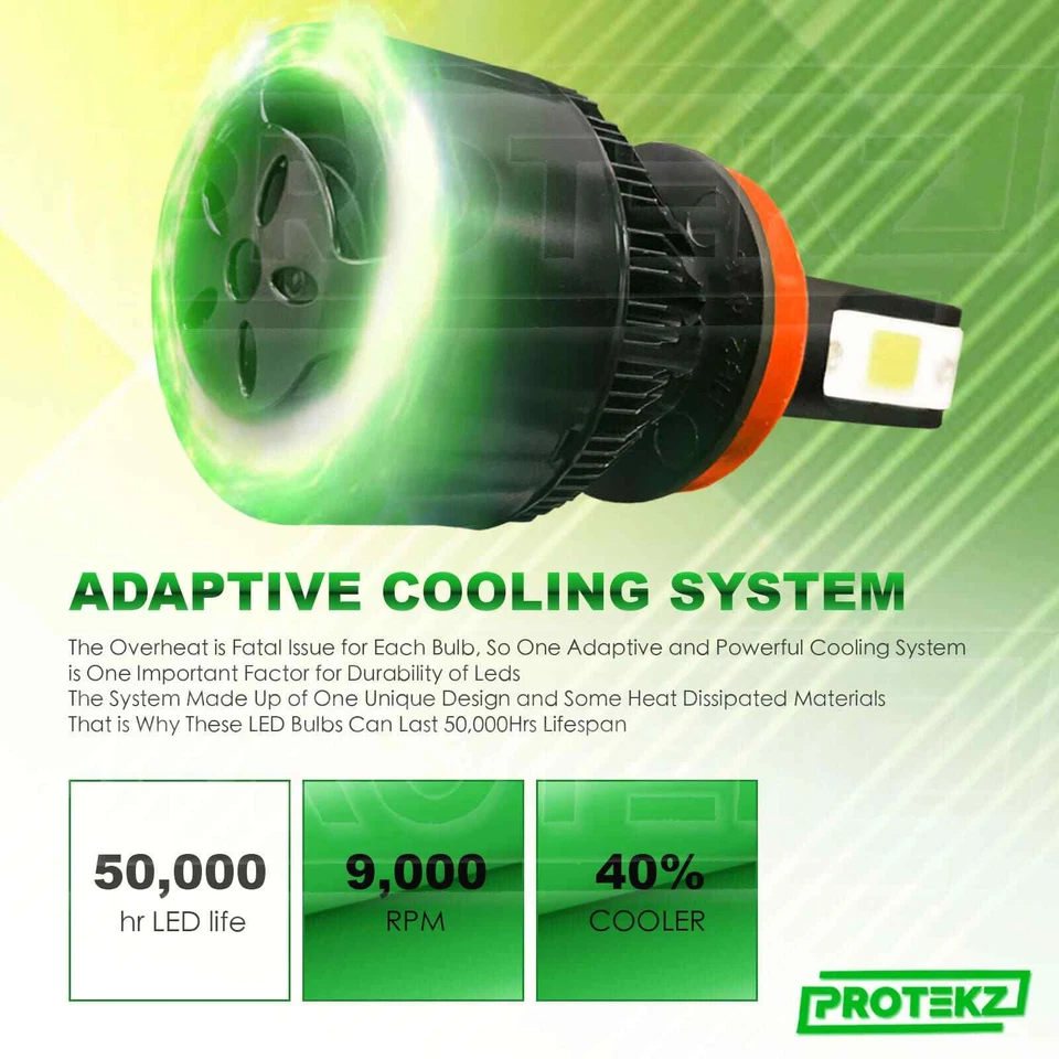 Kit de bombillas de faros LED H11 CREE 6000K para Dodge Ram 3500 2009-2012 haz bajo Foto 4 de 4