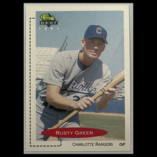 Rusty Greer Rookie #172 1991 Classic Best Charlotte Rangers Baseball Card MLB NM