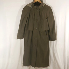 Fs Rainwear Woman's Sz 6p Duster Trench Coat Brown Jacket Removable Liner & Hood