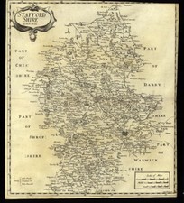NOTINGHAM SHIRE 1695 by Robert Morden from Camden Britannica