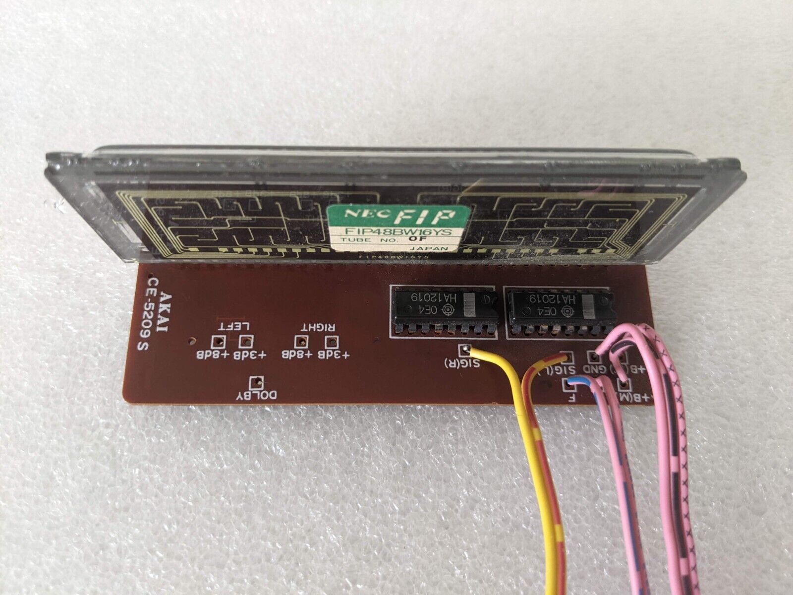 AKAI GX-M10 Stereo Cassette Deck VFD Level Meter Indicator CE-5209-S Board