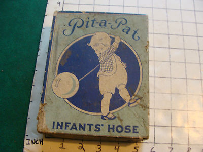 early PIT-A-PAT INFANTS' HOSE box only, wear as shown.  neat, hard to find.