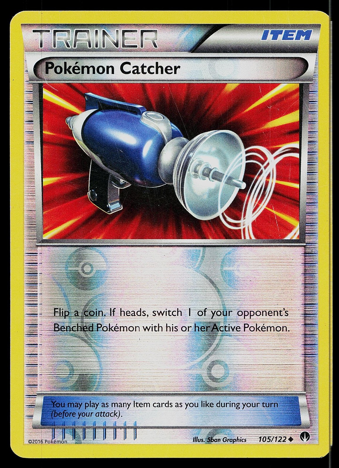 Pokemon Card BREAKpoint Pokemon Catcher 105/122 Uncommon Reverse Holo