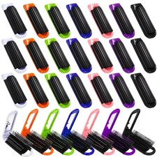 21 Pack Folding Hair Brushes with Mirror, Portable Mini Pocket Hair Brush, Co...