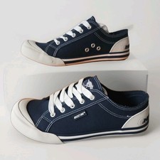 Rocket Dog Jazzin Womens Navy Casual Lace Up Canvas Pumps Shoes Trainers UK 8