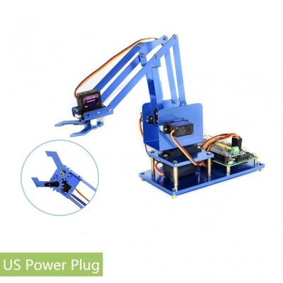 Waveshare 4-DOF Metal Robot Arm Kit for Raspberry Pi, Bluetooth / WiFi Remote Co