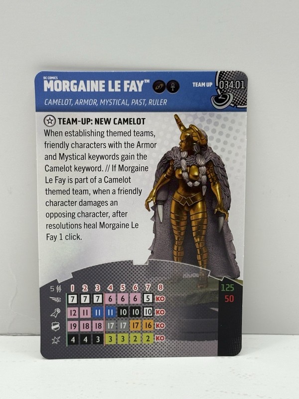 Heroclix DC Masters Of Time Morgaine Le Fay 034.01 Team Up Card