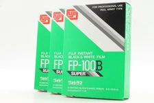 3 packs Fujifilm Fuji FP-100B45 4x5 Super Instant B&W Film Expired 10/1997 Japan