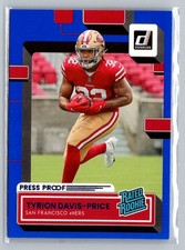 2022 Donruss #326 Tyrion Davis-Price Blue Press Proof