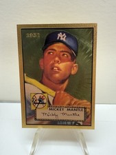 Mickey Mantle 24K Gold Card by RH. 1952 Topps Design. New York Yankees