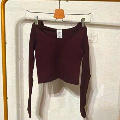 Athleta Girl Girls Long Sleeve Active Long Sleeve Top Size 8 Maroon Gently Used