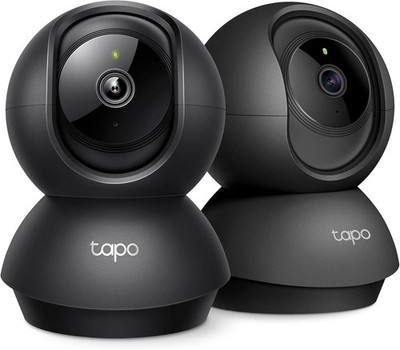 Tapo TP-Link 2K Pan/Tilt Indoor Security Camera for Baby 2-Pack, Black 