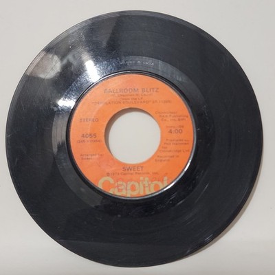 Sweet   Ballroom Blitz 7'' Single 1974 Capitol Records Glam Rock 45 RPM