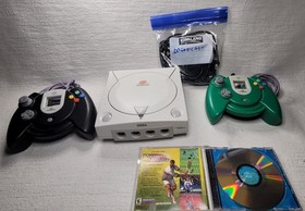Sega Dreamcast HKT-3020 Video Game Console W/ Game Controllers And Cords Tested