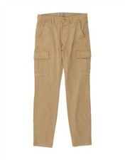 GRAND & HILLS Pantalone Cargo Uomo Slim IT 46 Small W30 L33 Marrone Cotone AF06