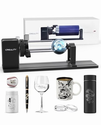 Creality Rotary Kit Pro, Laser Rotary Engraving Roller 4 in 1 Multi-Function