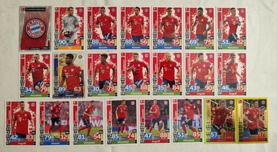 Match Attax Bundesliga 18/19 Bayern München Team Set 22 Karten 2018/2019