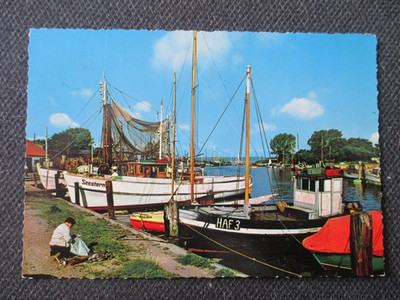 RAR  seltene AK  alter Zeit aus 1962 ! OSTSEEHEILBAD NIENDORF  Hafen Boote