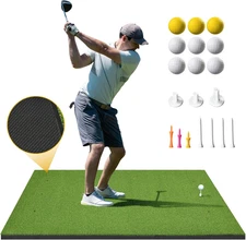 5' x 4 ft Golf Hitting Mat Artificial Turf In/Outdoor Practice W/ 2 Rubber Tees