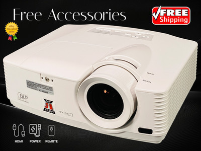 Mitsubishi WD570U DLP Projector 4K Long Lamp Life 3500 Lumens 10W Speaker w/Kit