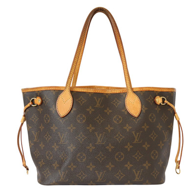 Authentic Louis Vuitton M40155 Neverfull PM Brown Monogram Tote Bag