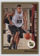 2002-03 Upper Deck UD Authentics Rookie Gold 55/100 Matt Barnes #93 09is