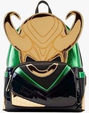 Disney Marvel Loungefly Metallic Loki Infinity Saga Cosplay Mini Backpack NWT