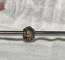 Extremely Rare Unique Trollbeads 18k Gold Silver Flowers Bead Made By Soren