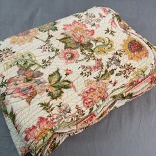 Embroidery Kantha Quilt Bedspread Floral Boho Gypsy Blanket Reversible 66x64  