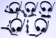 Lot of 5 Logitech H570e A-00064 USB 2.0 Wired Online Stereo Headset Tested