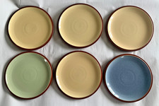 Denby Juice Salad Side 22.5cm Plate Apple Green Lemon Yellow Berry Excellent