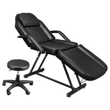 Salon Barber Chair Tattoo Chairs Massage Table Folding Facial Bed Beauty Black