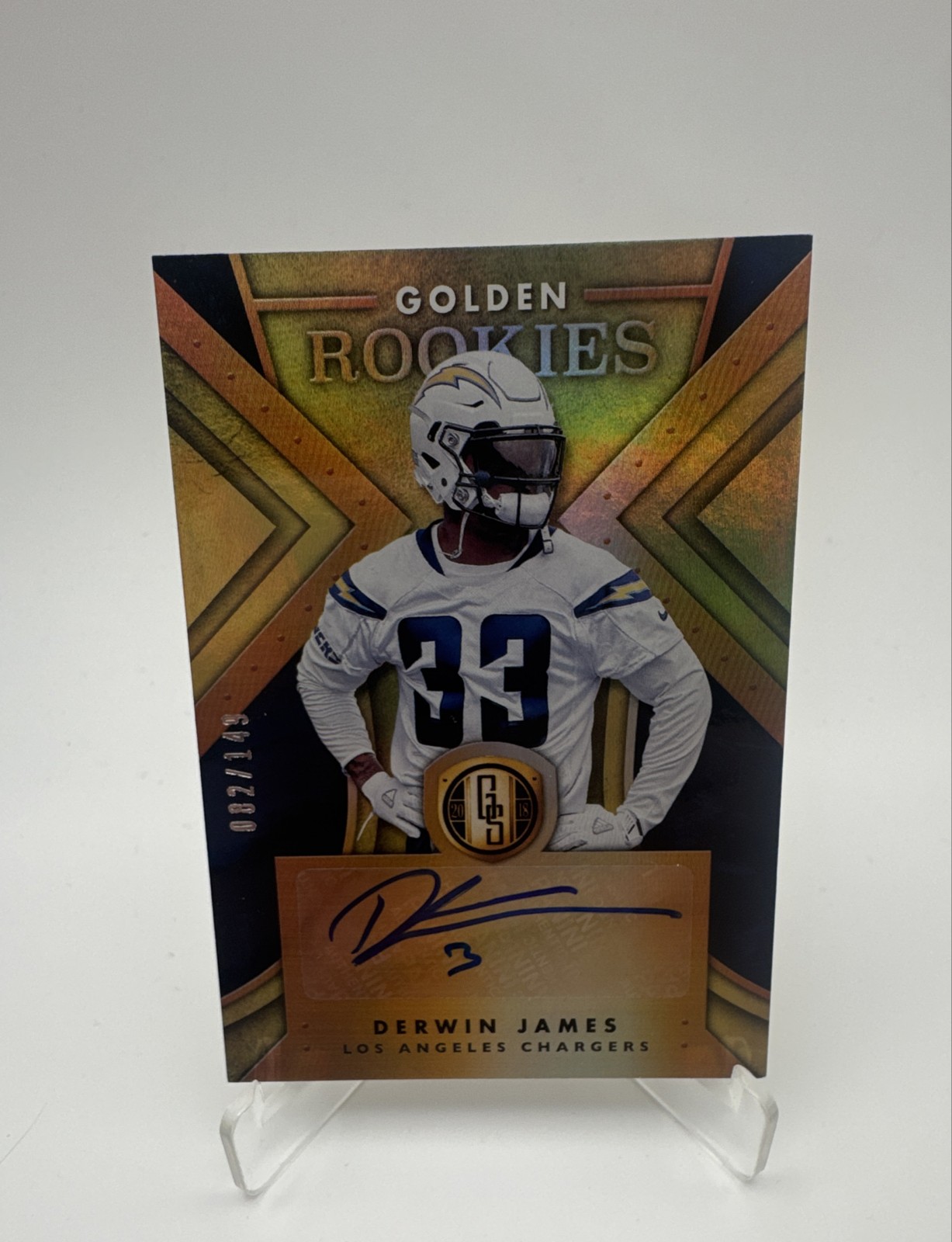 Derwin James Panini Gold Standard Golden Rookies Autograph #GRDJ Base