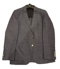 Hugo Boss New Haylon Dark Blue Textured Blazer Soft Constructed Fabric Size 38R