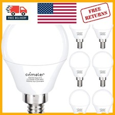 Energy-Efficient 6 Pack E12 Candelabra LED Bulbs, 5000K Daylight, Non-Dimmable