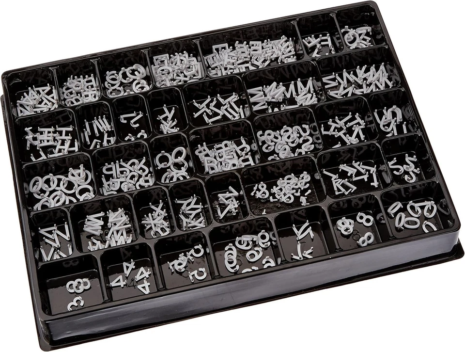 Pre-Sorted 300 Count Helvetica Letters & Symbols for Easy Display Updates - Image 2 of 3
