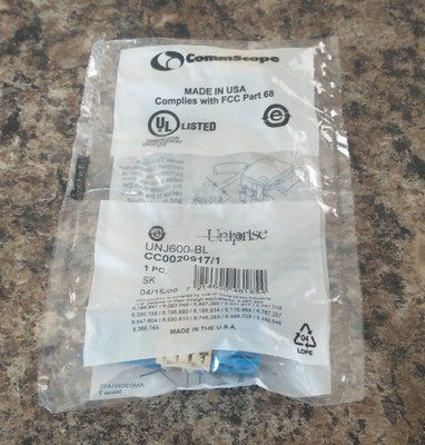 Lot of 6 UNJ600-BL Cat 6 Jacks. Commscope Uniprise Blue.