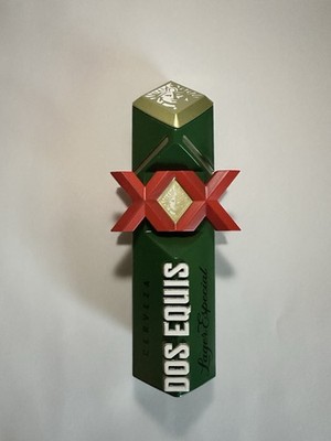 7 Inch DOS EQUIS XX ESPECIAL LAGER. Draft beer tap handle. MEXICO