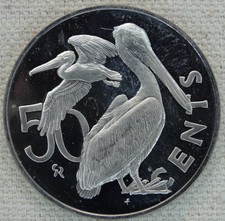 1973 British Virgin Islands 50 Cents Proof Coin Pelican