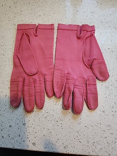 Lot de 9 paires de gants femme vintage rose noir aqua blanc lavande occasion - Photo 15/24