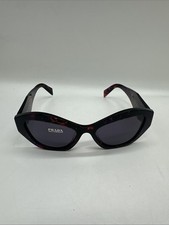 Prada SPR 07Y-F Cat Eye Sunglasses Black Red Tortoise 55mm 06V-6O2