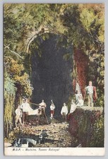 Men at Tunnel Rabacal Madeira 1910s MOP