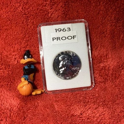 1963 FRANKLIN HALF 💰 PROOF LAST YEAR FOR SERIES in BCW SLAB