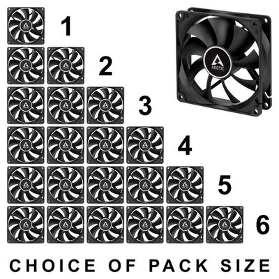 Arctic F9 PWM PST CO schwarz 92mm PC Gehäuselüfter 1800 RPM 43 CFM 0,3 Sone 4-Pin Pack