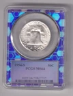 1954 S FRANKLIN SILVER HALF DOLLAR $.50 PCGS GRADED MS64 TRADER BEA SLAB