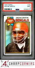 1979 TOPPS #184 ARCHIE GRIFFIN BENGALS PSA 9
