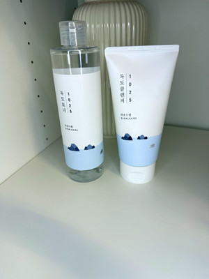ROUND LAB 1025 Dokdo Toner Gesichtswasser 300 ml + Cleanser Reiniger 150 ml