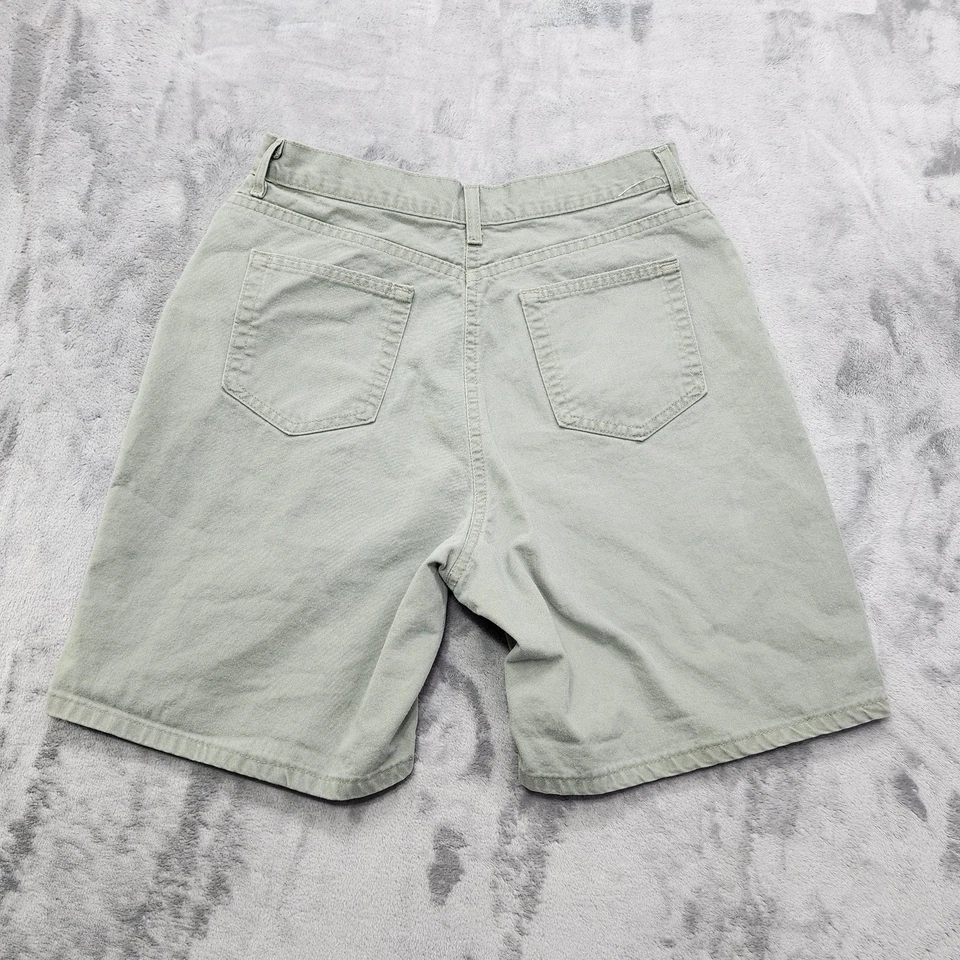 Pantalones Cortos De Colección Años 90 Desteñidos Glory Para Mujer 14 Verde Tiro Alto Clásicos Denim Foto 3 de 4