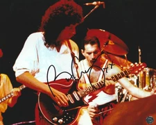 Brian May Autographed Signed Vintage Queen 8x10 Photo with COA/Matching Hologram